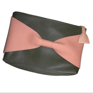 NEW Elizabeth Arden Bow Tie Two-Tone Cosmetic Case Makeup Bag